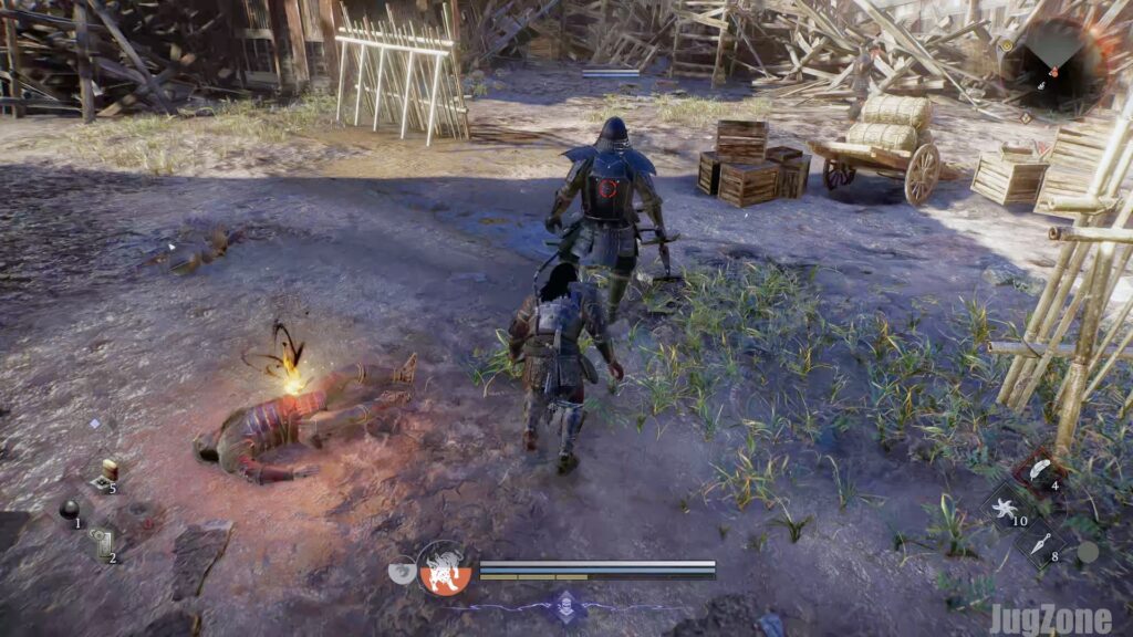 Ninja performing a stealth assassination on an unaware human enemy]