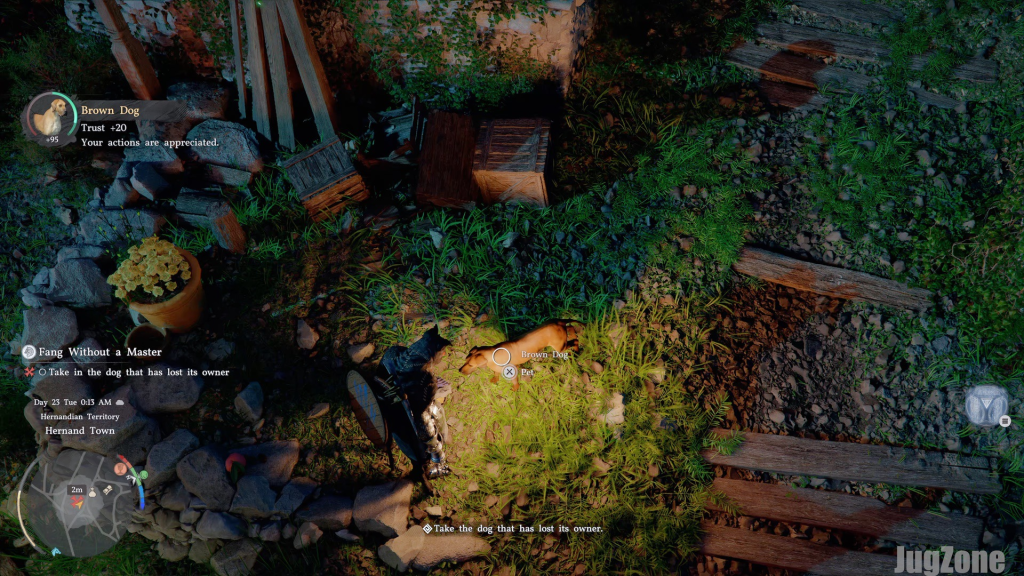 Trust meter filled to 100 percent for the dog pet unlock in Crimson Desert
