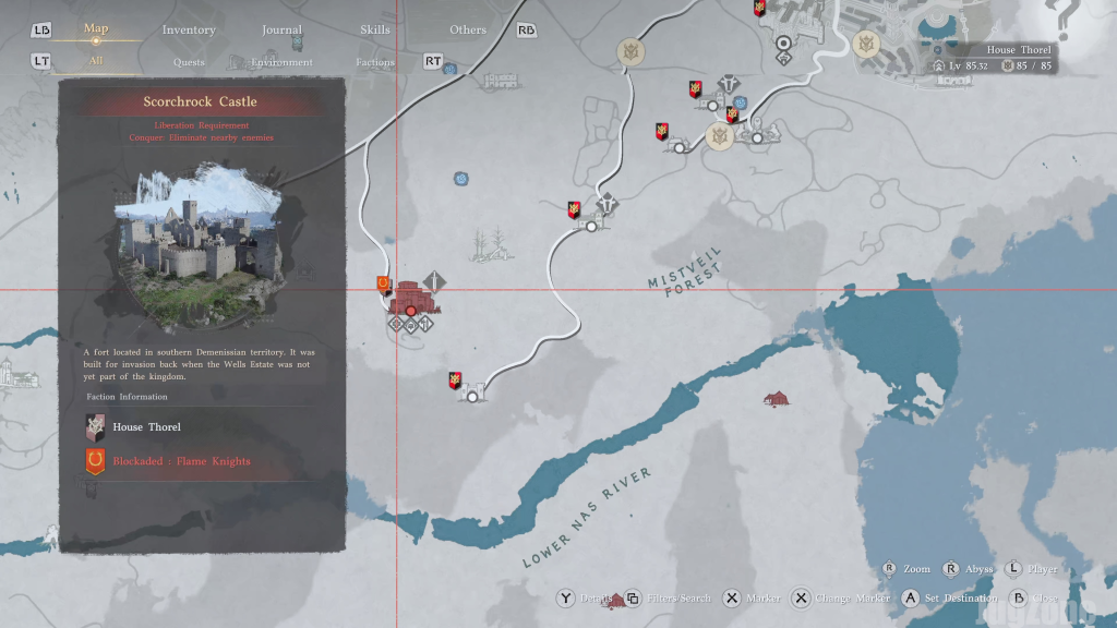 Map showing bandit camps
