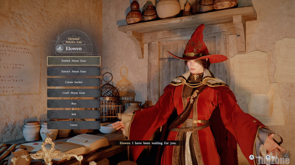 Witch showing abyss gear