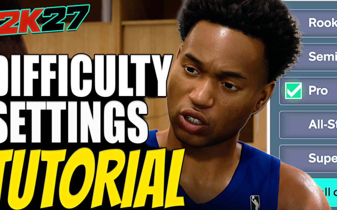 Difficulty options in the NBA 2K27 MyCAREER Settings menu